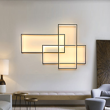 3 Light Linear Wall Light Flush Mount Lighting Lamp Ambient Light 85 265V LED Light Source Included heparts