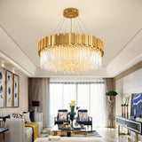 Luxurious Crystal Chandelier Ambient Light Painted 8-Light Living Room Glass Candle Style E12 / E14 - heparts