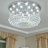 Luxurious Crystal D80cm Chandelier Downlight Electroplated Metal Crystal GU10 LED - heparts