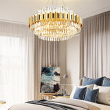 Luxury Crystal Chandelier Modern Suspension Pendant Light Elegant Ceiling Lamp Lighting Fixture for Living Dining Room E12-E14 ITEM1908