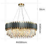 Luxury Crystal Chandelier Modern Suspension Pendant Light Elegant Ceiling Lamp Lighting Fixture for Living Dining Room E12-E14 ITEM1909