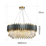 Luxury Crystal Chandelier Modern Suspension Pendant Light Elegant Ceiling Lamp Lighting Fixture for Living Dining Room E12-E14 ITEM1909