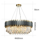 Luxury Crystal Chandelier Modern Suspension Pendant Light Elegant Ceiling Lamp Lighting Fixture for Living Dining Room E12-E14 ITEM1909