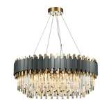 Luxury Crystal Chandelier Modern Suspension Pendant Light Elegant Ceiling Lamp Lighting Fixture for Living Dining Room E12-E14 ITEM1909