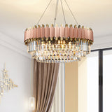 Luxury Crystal Chandelier Modern Suspension Pendant Light Elegant Ceiling Lamp Lighting Fixture for Living Dining Room E12-E14 ITEM1910