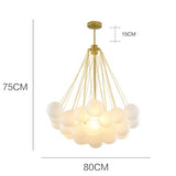 Luxury lighting Magic Bean Chandelier Simple D12cm Bubble Ball Glass for Bedroom Living E26E27