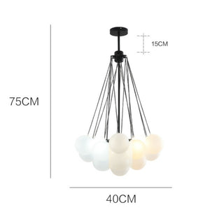 Luxury lighting Magic Bean Chandelier Simple D12cm Bubble Ball Glass for Bedroom Living E26E27