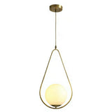 Milky white Glass Solid Brass Mini Pendant Lighting Vanity Lighting Bedrooms