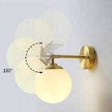 Milky white Glass Solid Copper Sconce Wall Lights Vanity Lighting Sconce Bedroom