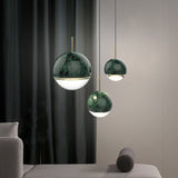 Marble Ball 10-16cm Crystal LED Chandelier Pendant Lighting Restaurant