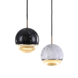 Marble Ball 10-16cm Crystal LED Chandelier Pendant Lighting Restaurant