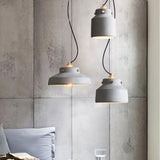 Masion Jar Cement Suspension Lighting Modernist  Grey Hanging Ceiling Lamp