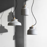 Masion Jar Cement Suspension Lighting Modernist  Grey Hanging Ceiling Lamp