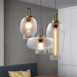 Mini Art Glass Chandelier Pendant Lighting Hazy Light