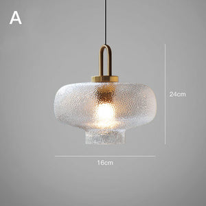 Mini Art Glass Chandelier Pendant Lighting Hazy Light