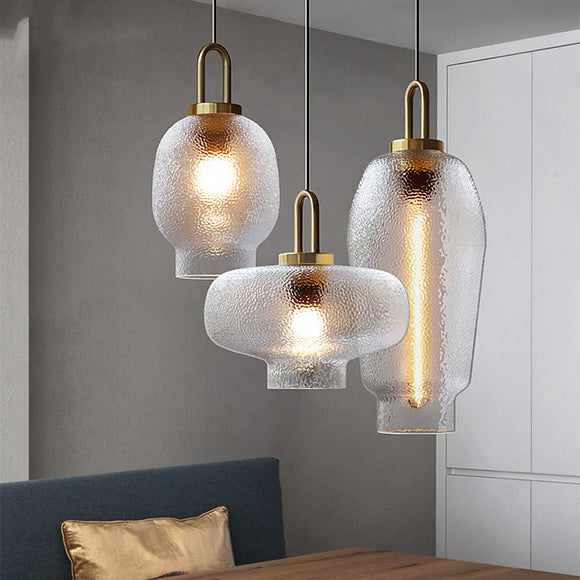 Mini Art Glass Chandelier Pendant Lighting Hazy Light