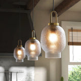 Mini Art Glass Chandelier Pendant Lighting Hazy Light