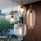 Mini Art Glass Chandelier Pendant Lighting Hazy Light