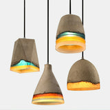 Mini Cement Retro Rainbow Resin Chandelier Pendant Lighting Modern Lamps