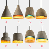 Mini Cement Retro Rainbow Resin Chandelier Pendant Lighting Modern Lamps