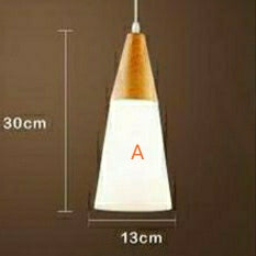 Mini Cone Modern Wood Drum Pendant Light Ambient Light E26/E27 - heparts
