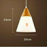 Mini Cone Modern Wood Drum Pendant Light Ambient Light E26/E27 - heparts