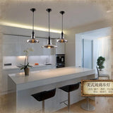 Mini Gray Glass Simplicity Pendant Light Ceiling Lamp Down light - heparts