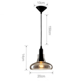 Mini Gray Glass Simplicity Pendant Light Ceiling Lamp Down light - heparts