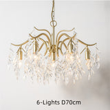 Modern Crystal Chandelier  Gold Luxury Metal Painted Finishes Christmas Decoration Ice Shape Snowflake