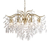 Modern Crystal Chandelier  Gold Luxury Metal Painted Finishes Christmas Decoration Ice Shape Snowflake