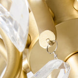 Modern Crystal Chandelier  Gold Luxury Metal Painted Finishes Christmas Decoration Ice Shape Snowflake