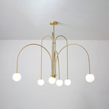 Modern Metal Chandelier Light Fixtures Multi-Head Suspension Pendant Lamps