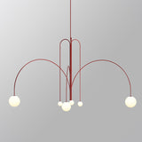 Modern Metal Chandelier Light Fixtures Multi-Head Suspension Pendant Lamps