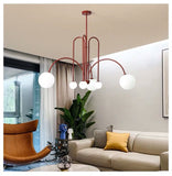 Modern Metal Chandelier Light Fixtures Multi-Head Suspension Pendant Lamps