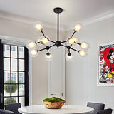 Modern 12-Head Sputnik Nordic Style Chandelier Glass Molecules Pendant Lights Ambient Light G9