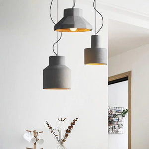 Modern Concrete Pendant Light, Vintage Industrial Cement Hanging Ceiling Chandelier downlight - heparts