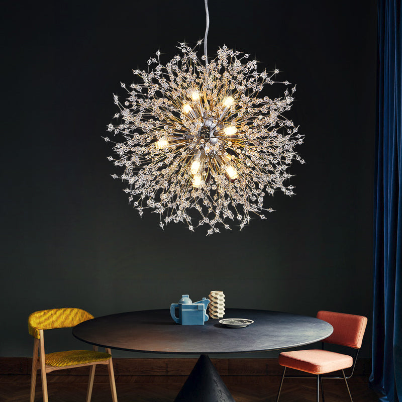 Modern Electroplated Globe Chandeliers Firework Led Vintage Pendant ...