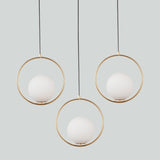 Modern Glass Pendant Light Ceiling Chandelier Hanging Lamp 1-Light Fixture Flush Mount - heparts