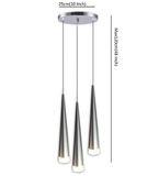 Modern Led Pendant Lights 1 Lamps Transparent Acrylic Aluminum Dinning Dinning Living Room Suspension Lighting - heparts