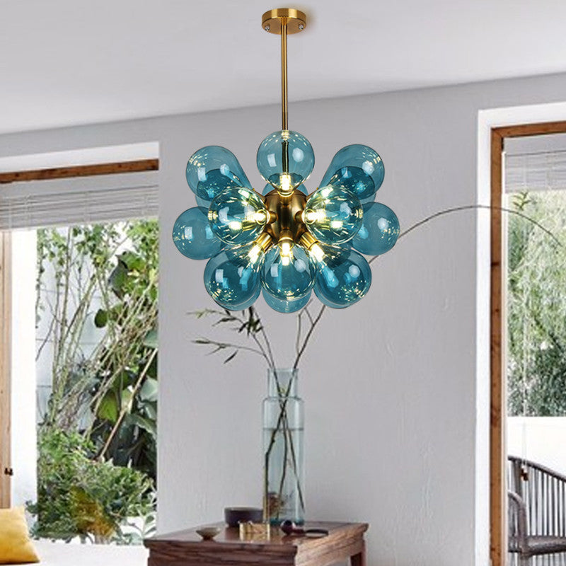Multi colored glass pendant lights store