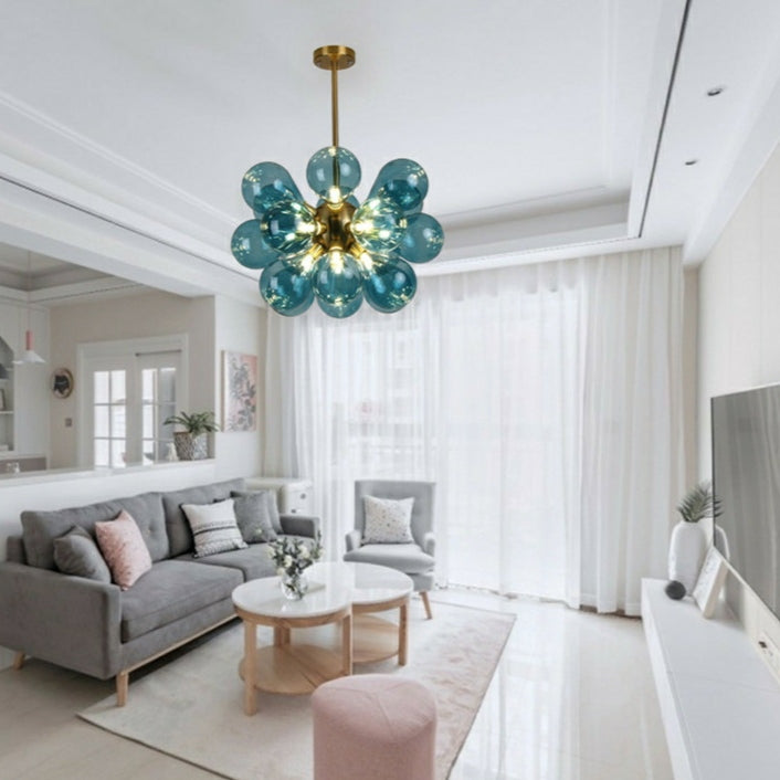 Color Greich Light Modern Multiple Sputnik Color Glass Pendant Light Creative Restaurant ...