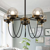 Modern Retro-American Cognac glass ball bronze ring Pendant Light Designer's Lamp Restaurant - heparts