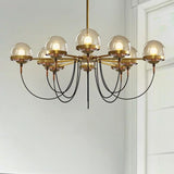 Modern Retro-American Cognac glass ball bronze ring Pendant Light Designer's Lamp Restaurant - heparts