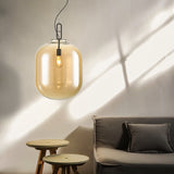 Modern Wax gourd Glass Pendant Light Creative Restaurant Lampshade Hanging Lighting E26/E27 - heparts
