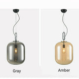 Modern Wax gourd Glass Pendant Light Creative Restaurant Lampshade Hanging Lighting E26/E27 - heparts