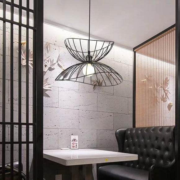 Nordic Straw Hat chandelier Restaurant Lighting Creative Personality Bar Model Room Loft Industrial
