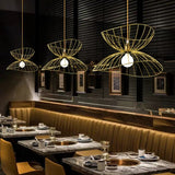 Nordic Straw Hat chandelier Restaurant Lighting Creative Personality Bar Model Room Loft Industrial