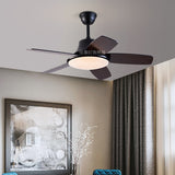 42" 5-Blade LED Fan Lamp Remote Control Ceiling Fan Lamp Restaurant Charged Fan