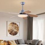 42" 5-Blade LED Fan Lamp Remote Control Ceiling Fan Lamp Restaurant Charged Fan