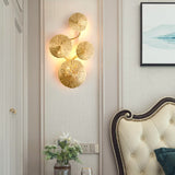 Lotus Leaves Solid Brass Sconce Wall Lights Vanity Lighting - heparts